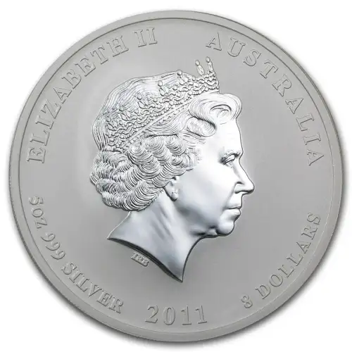 2011 5oz Australian Perth Mint Silver Lunar II: Year of the Rabbit (2)
