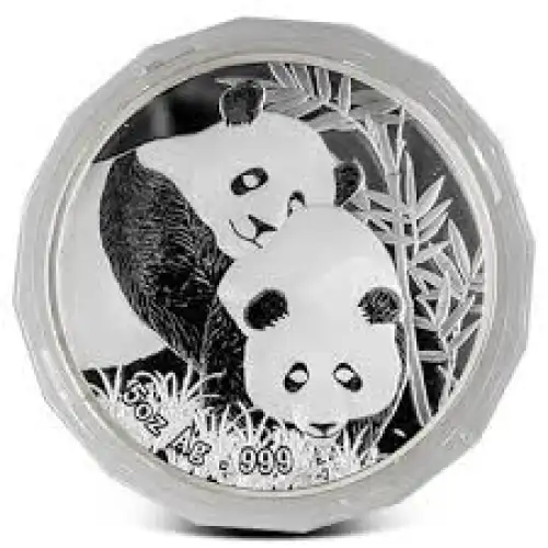 2012 5oz Singapore Coin Fair Chinese Panda .999 Proof Silver