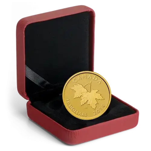 2014 1/4oz Canada RCM Twin Maple Leaf .9999 Gold Coin in OGP