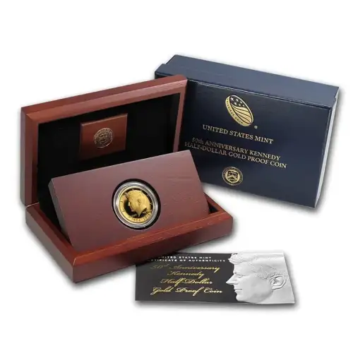 2014 3/4oz 50th Anniversary, Gold DCAM Gold Kennedy half dollar (3)