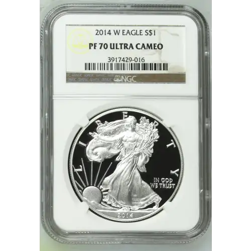 2014 W 1oz American Silver Eagle Proof Coin - NGC PF70 Ultra Cameo (2)
