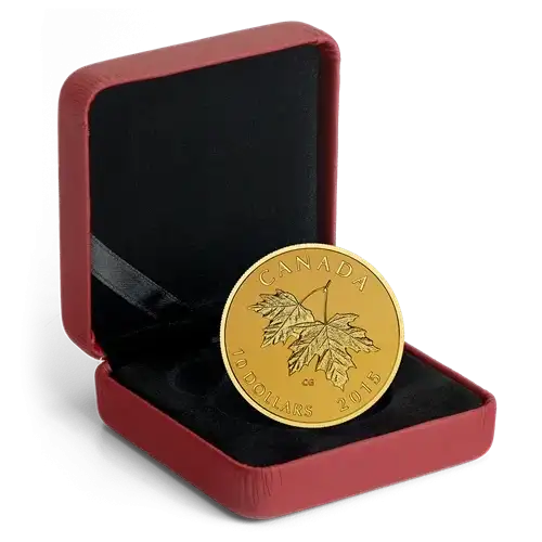 2015 1/4 oz Canada Maple Leaves 1990 Queen Effigy .9999 Gold RP Coin w/ OGP