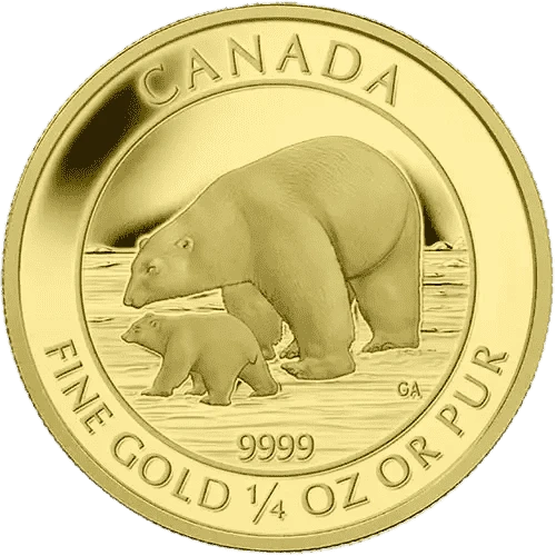 2015 1/4 oz Canadian Gold Polar Bear & Cub (2)