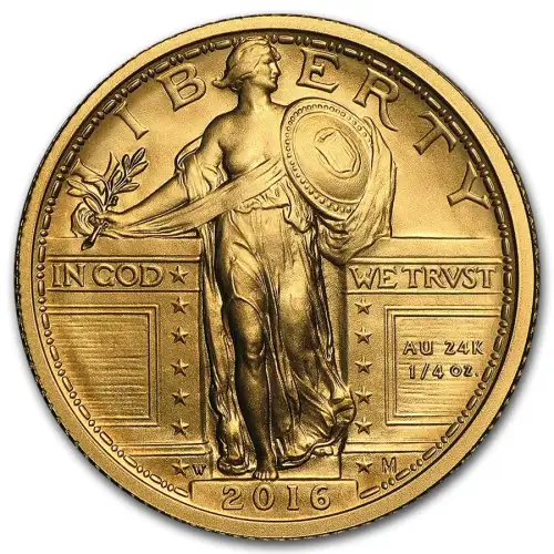 2016 1/4oz US Standing Liberty Centennial .9999 Gold Coin