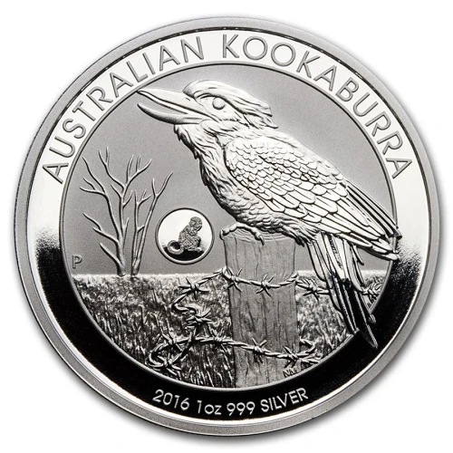 2016 1oz Australian Perth Mint Silver Kookaburra W/ Monkey Privy
