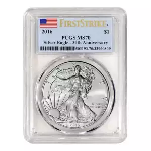 2016 1oz Silver Eagle  - PCGS MS 70 First Strike 30th Anniversary