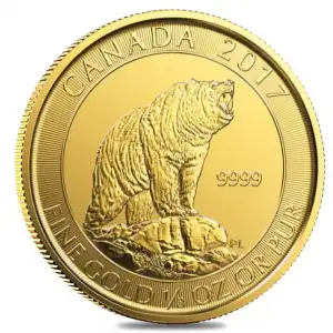 2017 1/3oz Canadian Grizzly .9999 Gold Coin