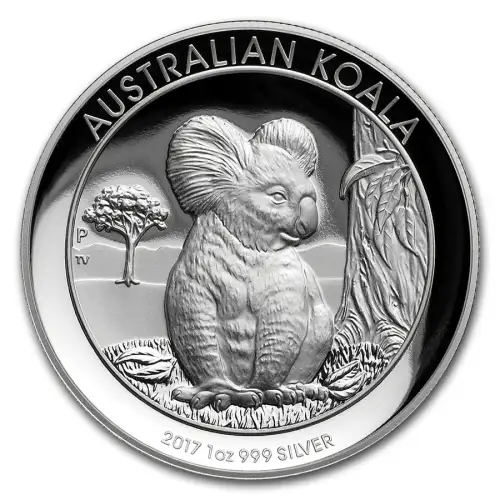 2017 1oz Australia Perth Mint KOALA HR Proof .999 Silver Coin