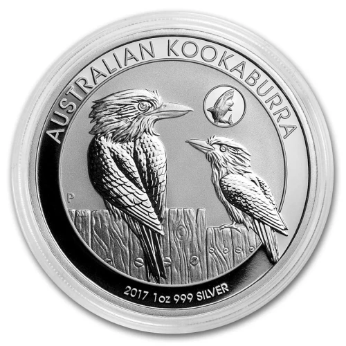 2017 1oz Australia Perth Mint Kookaburra with Shark Privy .9999 Silver Coin (3)