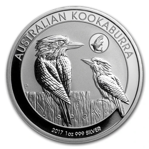 2017 1oz Australia Perth Mint Kookaburra with Shark Privy .9999 Silver Coin (2)