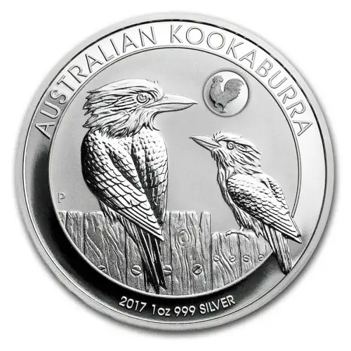 2017 1oz Australian Perth Mint Kookaburra .9999 Silver Coin W/ Rooster Privy (2)