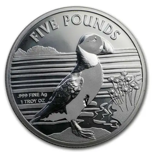 2019 1 oz Alderney Puffin .999 Silver Bu Coin