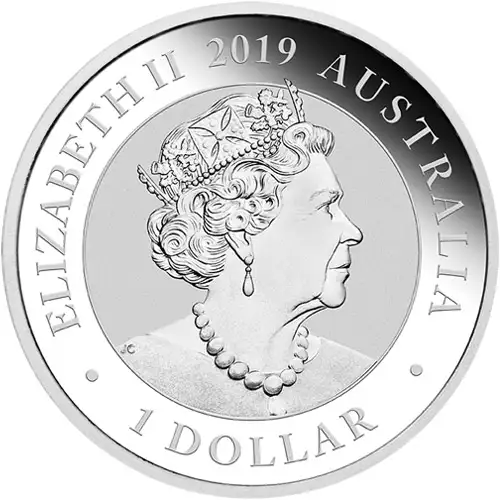 2019 1 oz Australia Perth Mint Bird of Paradise .9999 Silver Coin  (2)