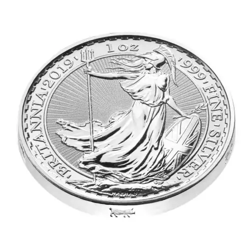 2019 1 oz Royal Mint Britannia W/ Pig Privy Rim .999 Silver Coin  (3)