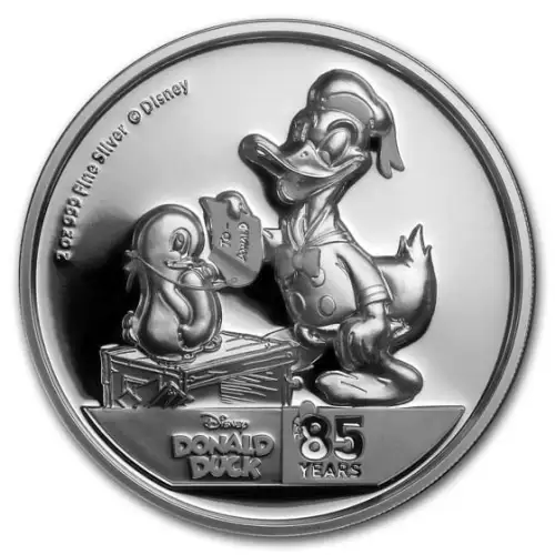 2019 2oz Niue Disney Donald Duck 85th Anniversary .999 Silver Coin (2)