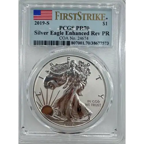 2019-S Silver Eagle Enhanced Reverse Proof PCGS PR70 FDOI (2)