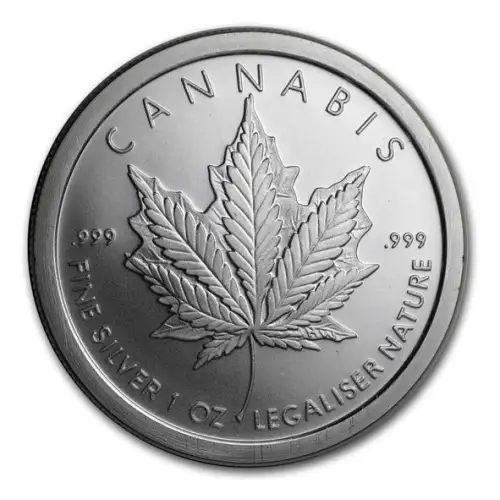 2020 1 oz GSM Silver Shield Cannabis .999 Silver BU Round