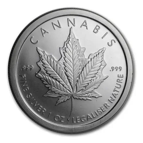 2020 1 oz GSM Silver Shield Cannabis .999 Silver BU Round
