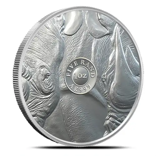 2020 1 oz South Africa Big Five Series II Rhino .999 Silver Coin BU  (3)