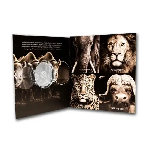 2020 1 oz South Africa Big Five Series II Rhino .999 Silver Coin BU  (4)