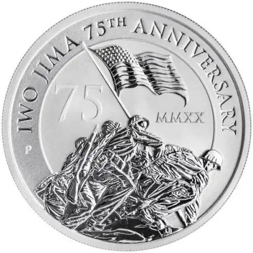 2020 1oz Tuvalu Iwo Jima 75th Anniversary .9999 Silver Coin