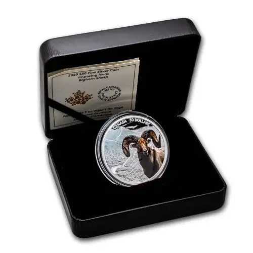 2020 2oz RCM Imposing Icons Big Horn Sheep .9999 Silver Coin (3)