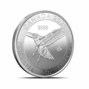 2021 1/2oz Canadian .9999 Silver Red Tailed Hawk Coin
