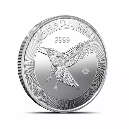 2021 1/2oz Canadian .9999 Silver Red Tailed Hawk Coin