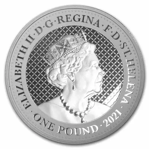 2021 1 oz St. Helena Cash India Wildlife: The Elephant .999 Silver BU (2)