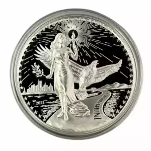 2021 10 OZ SILVER AMERICAN VIRTUES INDEPENDENCE ULTRA HIGH RELIEF PROOF Medallion (2)