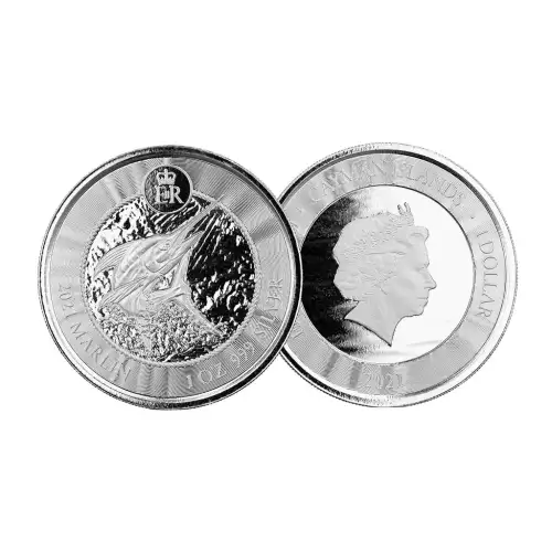 2021 1oz Scottsdale Mint Cayman Islands Marlin .999 Silver Coin