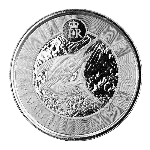 2021 1oz Scottsdale Mint Cayman Islands Marlin .999 Silver Coin  (2)