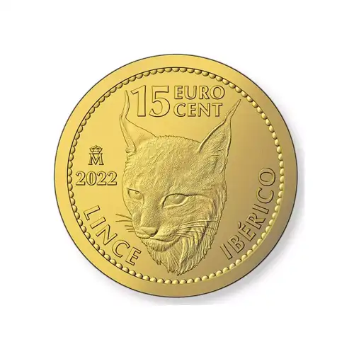 2022 1/10th oz Spanish .9999 Gold Lynx Coin