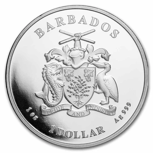 2022 1oz Barbados Caribbean Pelican .999 Silver Bu Coin  (2)