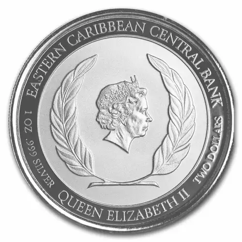 2022 1oz EC8 Dominica Mountain Chicken .999 Silver Bu Coin  (2)