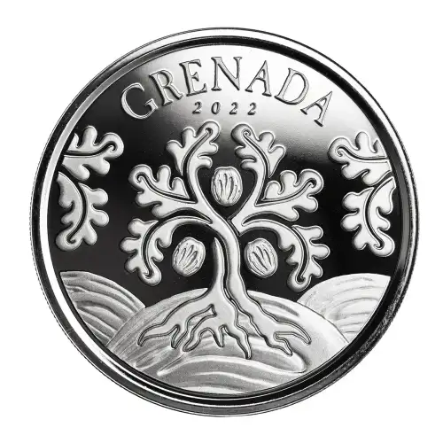 2022 1oz EC8 Grenada Nutmeg Tree .999 Silver Coin