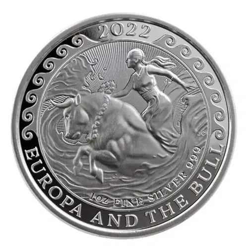 2022 1oz Malta Europa and the Bull .999 Silver Coin
