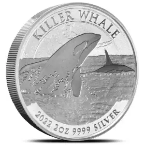 2022 2oz Australia Perth Mint Killer Whale .9999 Silver Coin