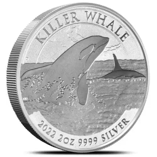 2022 2oz Australia Perth Mint Killer Whale .9999 Silver Coin