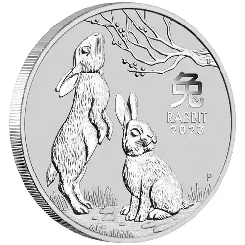 2023 1/2oz Australian Perth Mint Silver Lunar Series III: Year of the Rabbit (2)