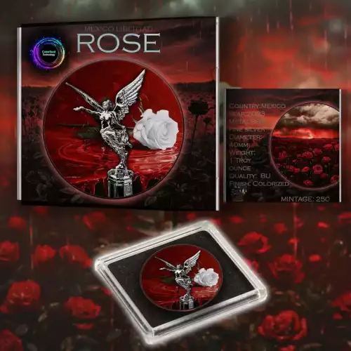 2023 1oz Mexico Libertad Rose Edition .999 Silver Coin (3)