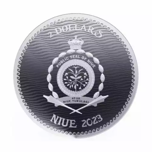2023 1oz Niue Blackbeard - Jolly Roger .9999 Silver Coin BU (2)