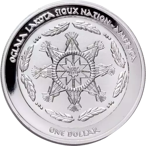 2023 1oz Oglala Lakota Sioux .999 Silver  Moon Goddess Hanwi Coin (2)