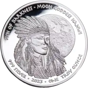 2023 1oz Oglala Lakota Sioux .999 Silver  Moon Goddess Hanwi Coin