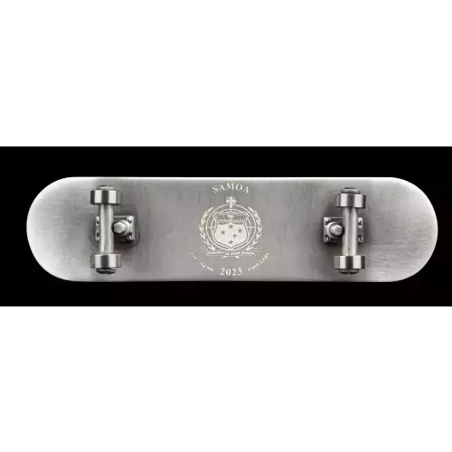 2023 1oz Samoa Skateboard 3D .999 Silver Coin