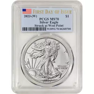 2023 1oz Silver Eagle  - PCGS MS 70 First Strike West Point 