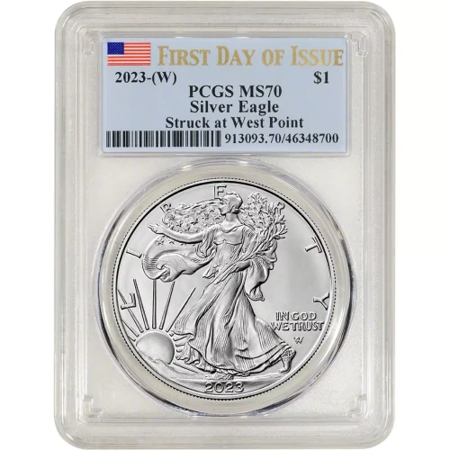 2023 1oz Silver Eagle  - PCGS MS 70 First Strike West Point