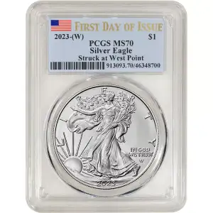 2023 1oz Silver Eagle  - PCGS MS 70 First Strike West Point
