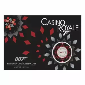 2023 1oz Tuvalu James Bond Casino Royale .9999 Silver Casino Chip Coin [DUPLICATE for #546357]