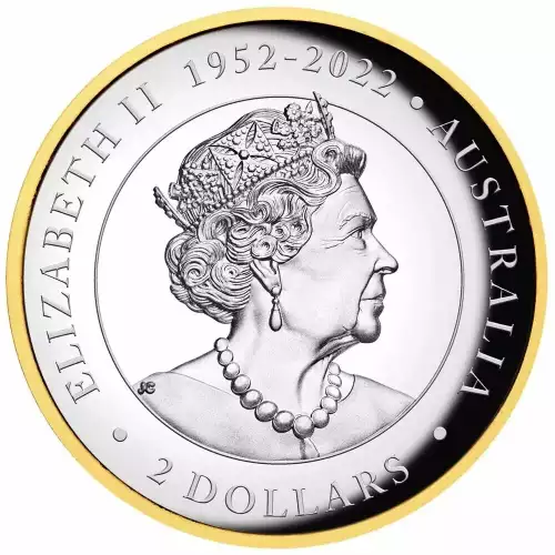 2023 2oz Australian Perth Mint .9999 Silver High Relief Gilded Kookaburra Coin (3)
